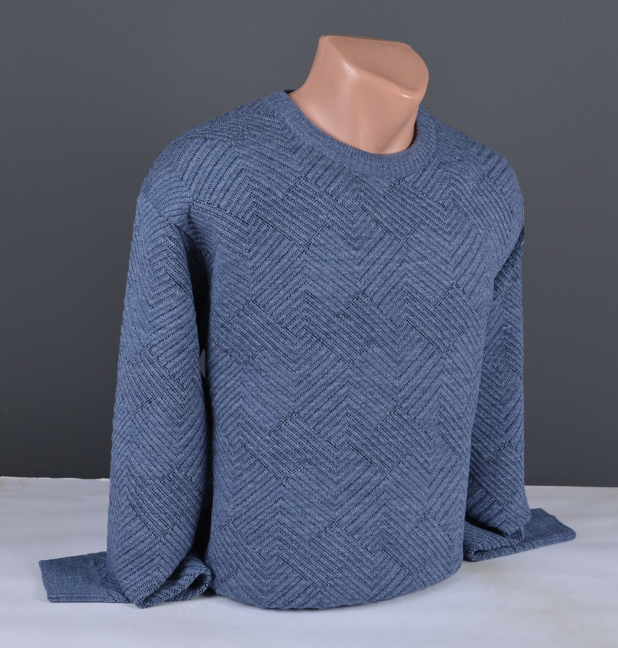 Чоловічий светр великого розміру | чоловічий джемпер синій Туреччина 7269 Б, фото 1