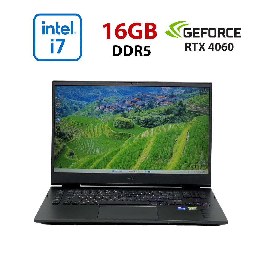 Ігровий ноутбук Б-клас HP Omen 17-cm2075nr/ 17.3" 1920x1080/ i7-13700HX/ 16GB RAM/ 960GB SSD/ RTX 4060 8GB