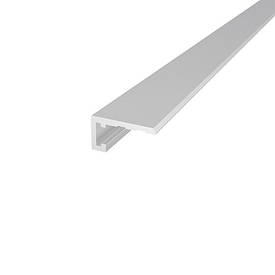 Мікроплінтус Алюмінієвий 15х8,1 2500 мм Анодування Срібло