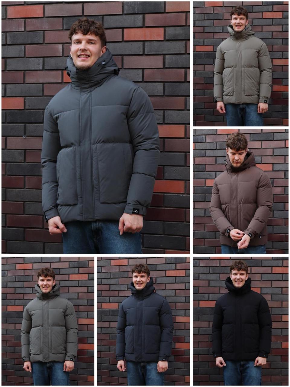 Стильна подовжена зимова куртка в чорному кольорі, фото 1