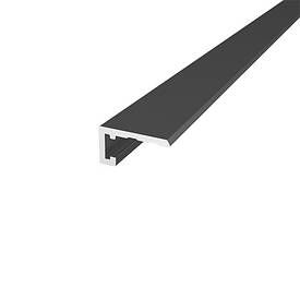 Мікроплінтус Алюмінієвий 15х8,1 2500 мм Анодування Чорний