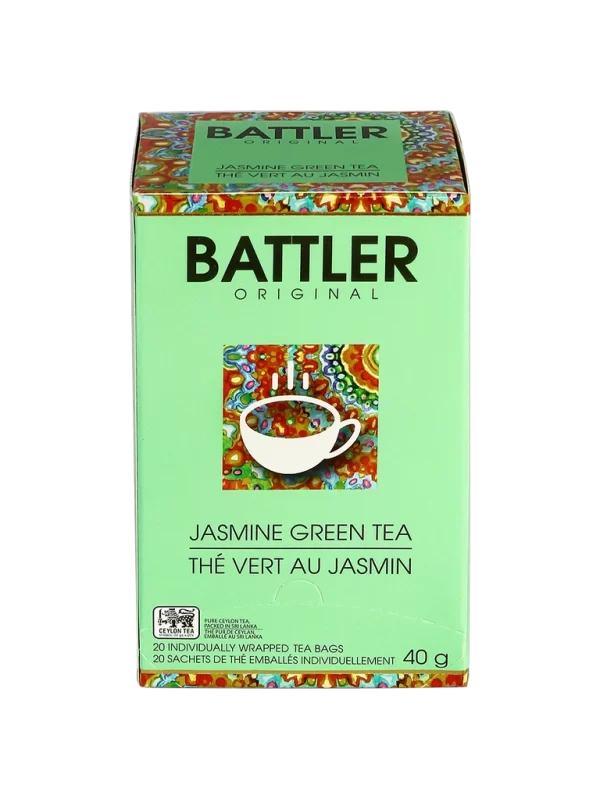 Чай зелений Battler Original Jasmine Green Tea 20 пірамідок 40 г цейлонський з жасмином, фото 1