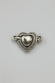 Магнітний замочок-сердечко для браслетів 12*15мм