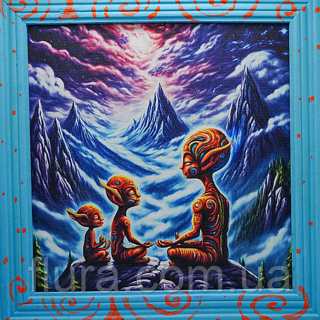 Картина для дому настінна авторська, містична 20×20 см / Картини на стіну для декору, фото 1