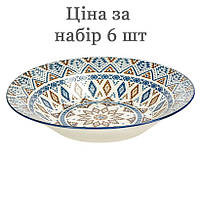 Набір тарілок на 6 осіб тарілка керамічна супова глибока для перших страв 20х6 cм 500 мл (№-93)