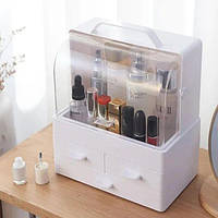 Органайзер для косметики та прикрас із висувними шухлядами Cosmetic Box Білий GW-880