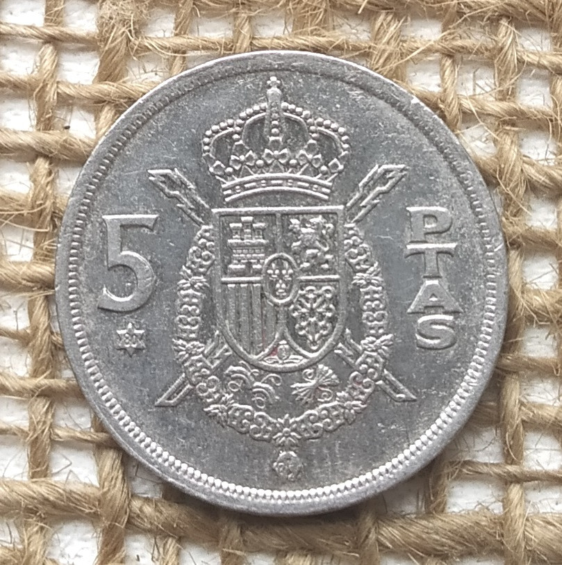 5 песет 1975 року. (80) Iспанiя, фото 1