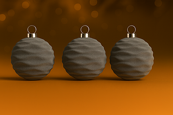 Ялинкові кульки Хвилька оксамитові | набір 6 шт | діаметр 8 см | новорічні іграшки | 8 різновидів кольору Світло-сірий