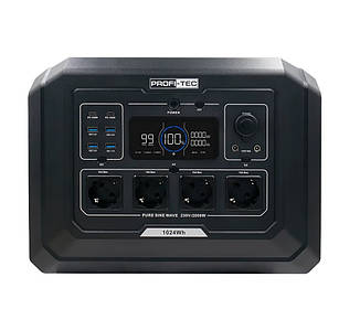 Портативна зарядна станція PROFI-TEC PPS2000 LiFePO₄ (2000 Вт, батарея 1024 Вт⋅год)
