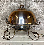 Садж Люкс золото для шашлику 36 см із соусницями, фото 2