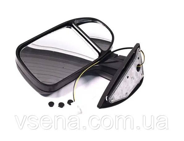 Дзеркало зовнішнє Газель, Соболь нового зразка з покажчиком поворотів праве (чорне) (Автосвіт)