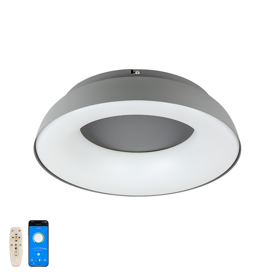 Плоский світильник стельовий LED Levistella 70W до 16 м² колір Сірий LVS5408, фото 1