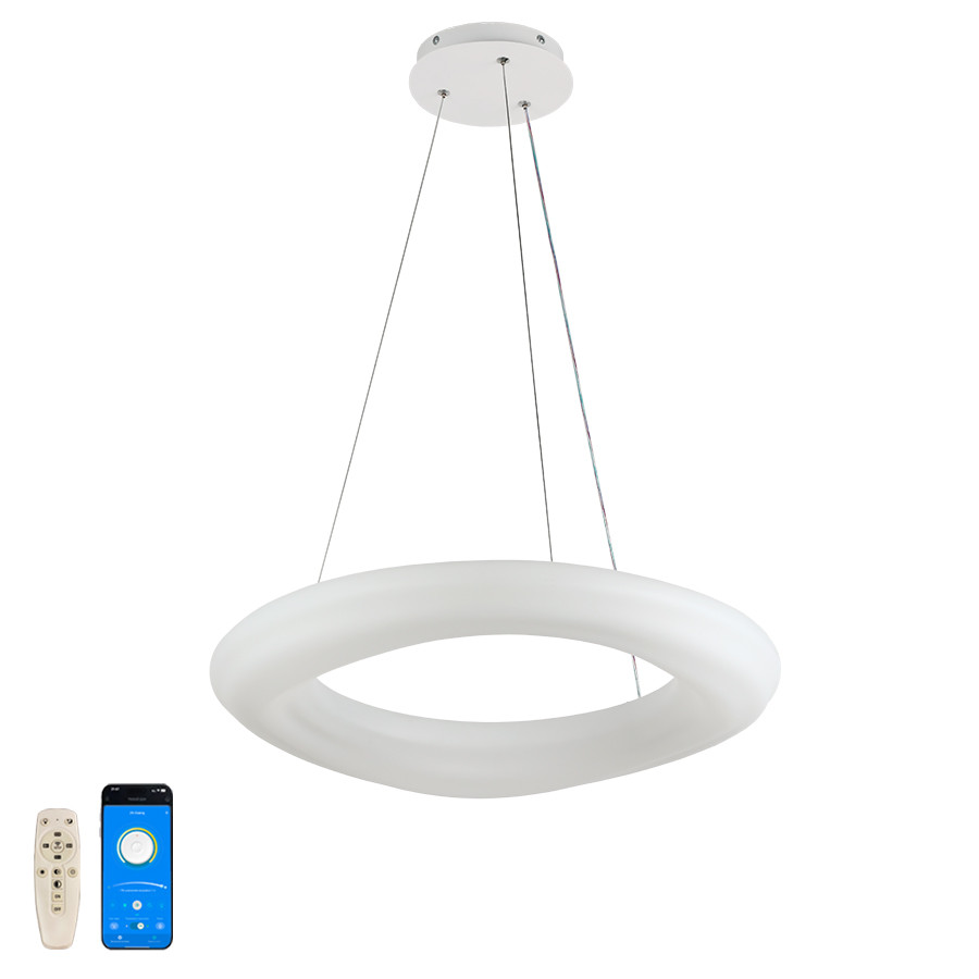 Люстра діод підвісна для відпочинку Levistella 64W до 16 м² колір Білий LVS5441, фото 1