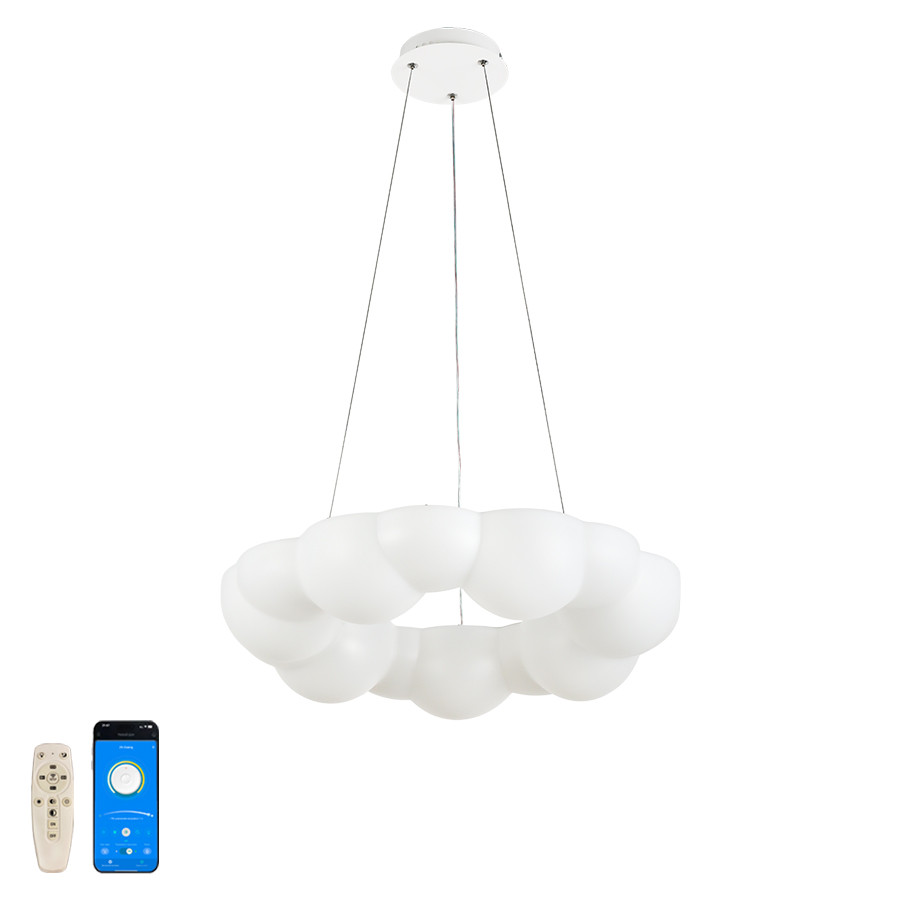 Люстра світлодіодна підвісна Levistella 80W до 18 м² колір Білий LVS5391, фото 1