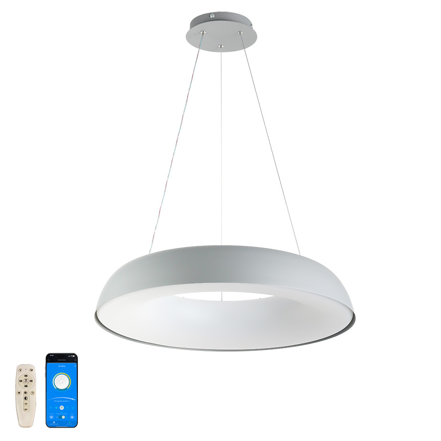 Світлодіодна підвісна люстра Levistella 80W до 18 м² колір Сірий LVS5401, фото 1