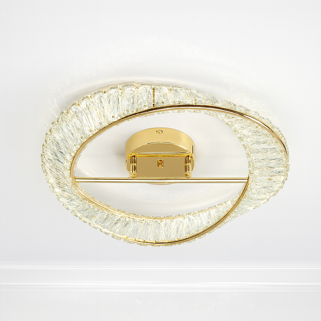 Стельова люстра кришталева Linisoln 60W до 16 м² колір  562-500 GD, фото 1