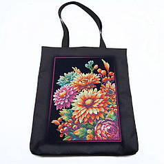 Набір для вишивки бісером Шопер "Букет квітів", 38х42 см