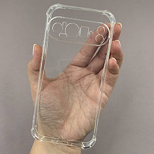 Чохол для Google Pixel 9 Pro силіконовий з бронь кутами чохол на гугл піксель 9 про прозорий ttp