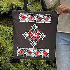 Набір для вишивки бісером Шопер "Орнамент Ромби_610", 38х42 см