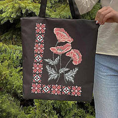Набір для вишивки бісером Шопер "Маки_612", 38х42 см