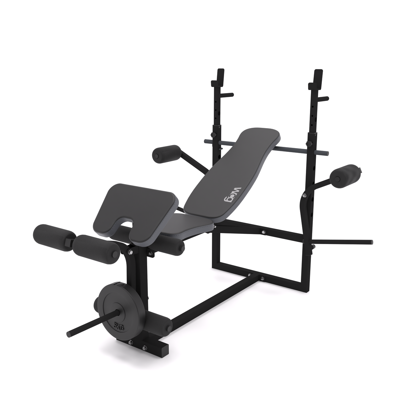 Універсальна лавка для жиму WCG 0070 + Бруси + Приставка скотта, фото 1