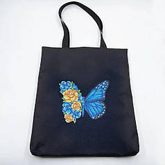 Набір для вишивки бісером Шопер "Синій метелик", 38х42 см