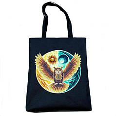 Набір для вишивки бісером Шопер "Сова інь-ян", 38х42 см