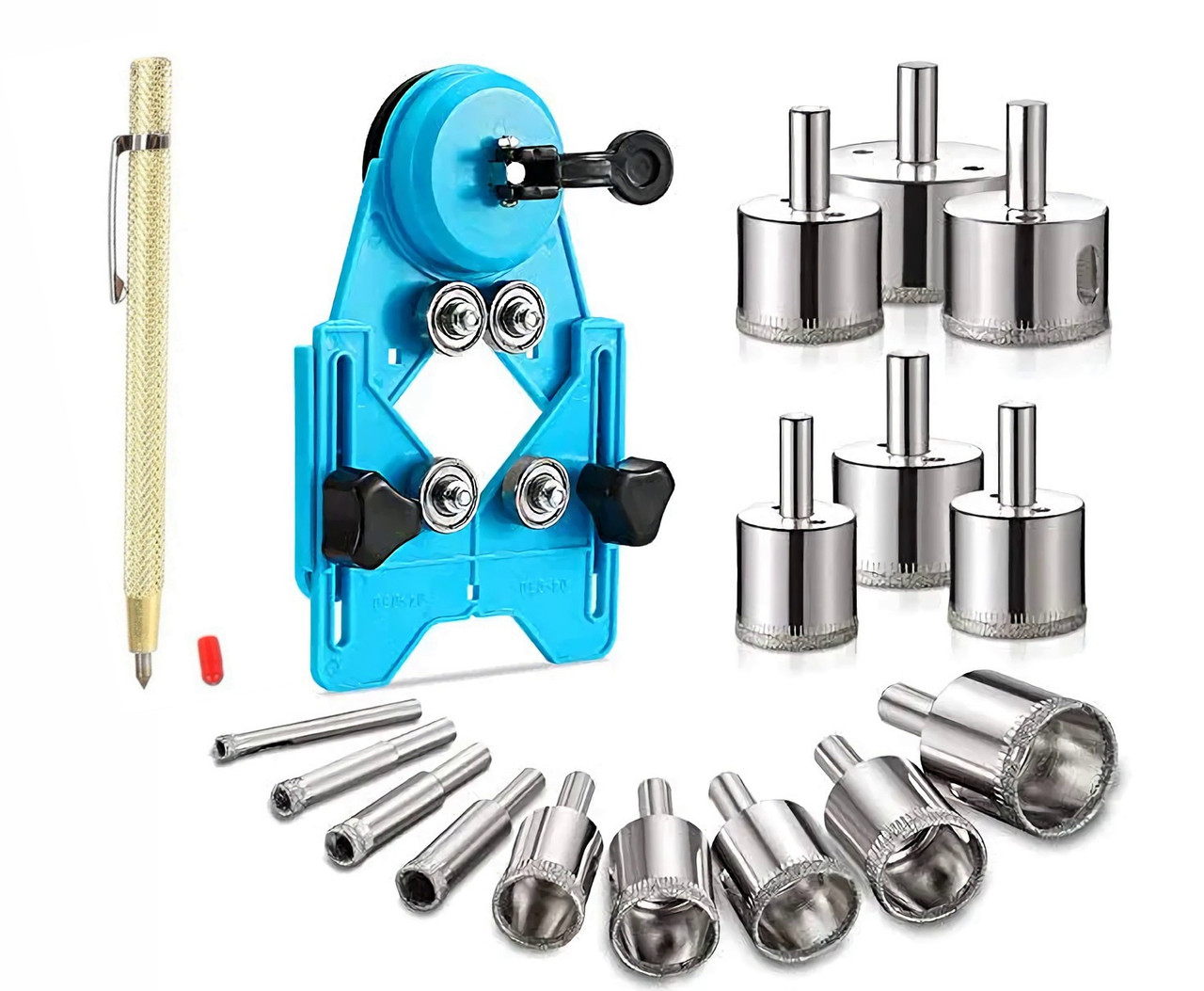 Набір шаблон + алмазні коронки 15 шт (822760617), фото 1