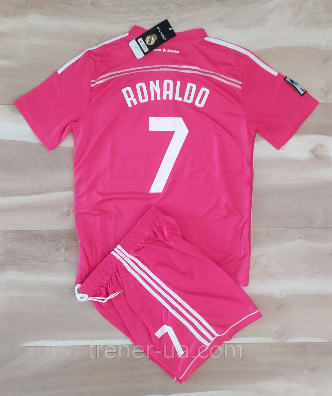 Футбольна форма Real Madrid Ronaldo 7, доросла рожева., фото 1