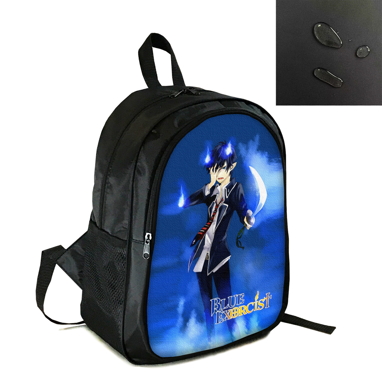 Рюкзак міський/шкільний 38×28 см з принтом Аніме Синій Екзорцист два відділення, дитячий, підлітковий, чоловічий, жіночий (4101), фото 1