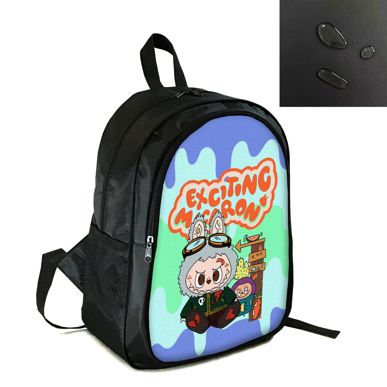 Рюкзак міський/шкільний 38×28см з принтом Лабубу/Labubu дитячий, підлітковий, спортивний (4145), фото 1