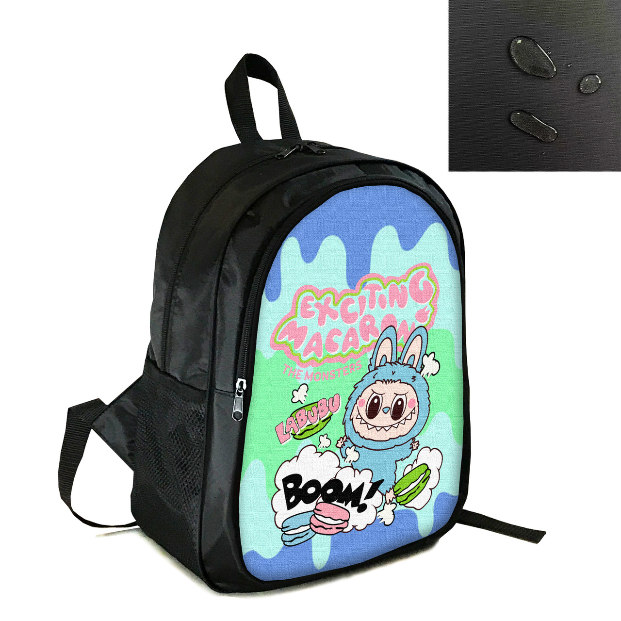 Рюкзак міський/шкільний 38×28см з принтом Лабубу/Labubu дитячий, підлітковий, спортивний (4149), фото 1