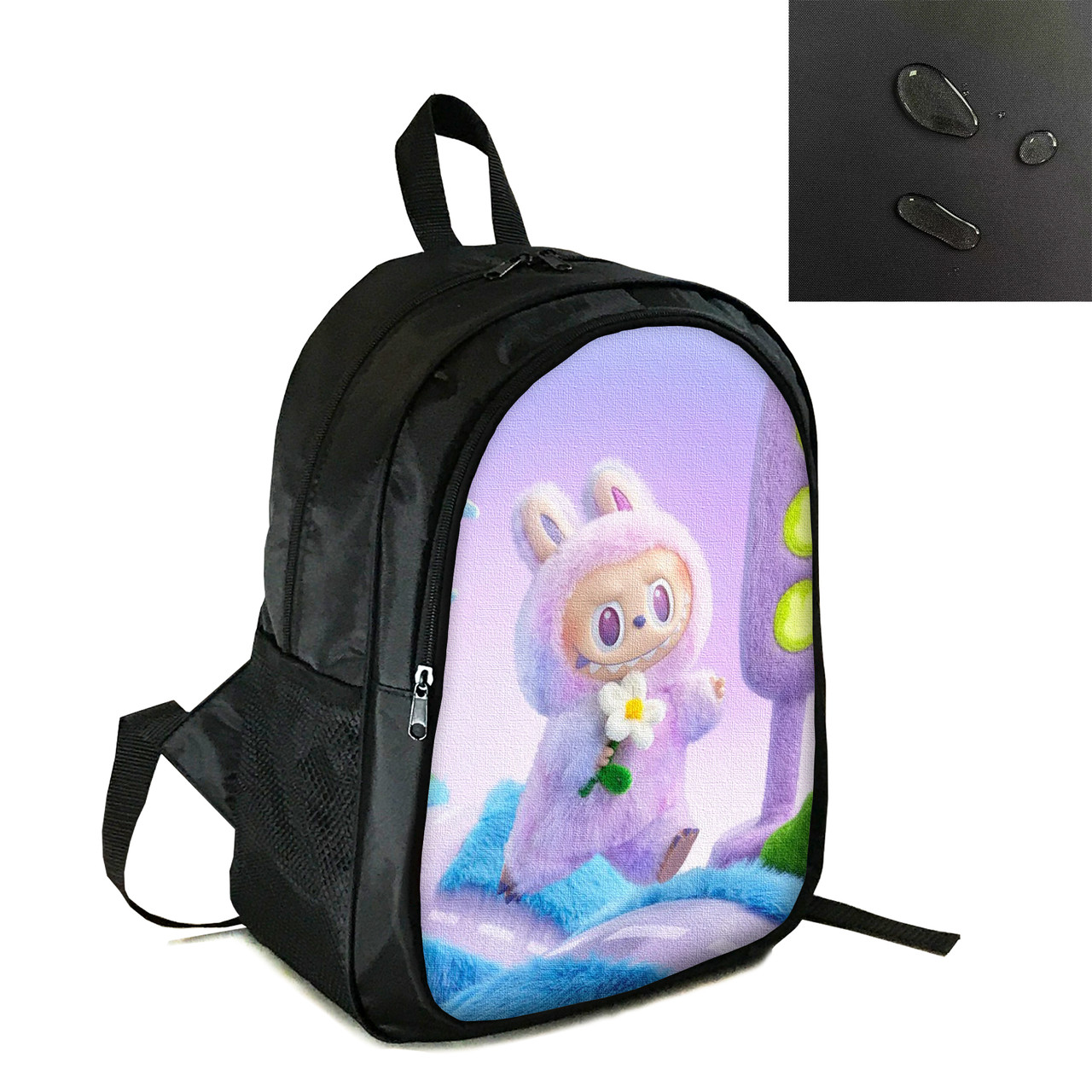 Рюкзак міський/шкільний 38×28см з принтом Лабубу/Labubu дитячий, підлітковий, спортивний (4153), фото 1