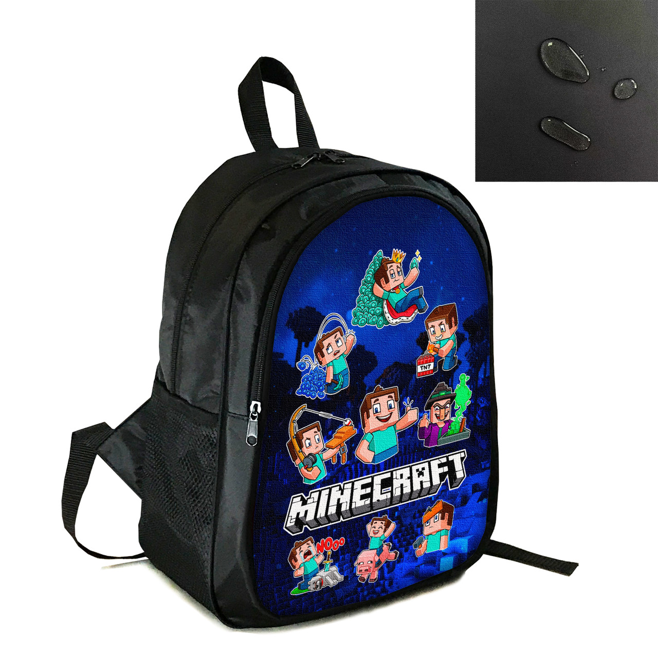 Рюкзак міський/шкільний 38×28см з принтом Minecraft дитячий, підлітковий, спортивний (4156), фото 1