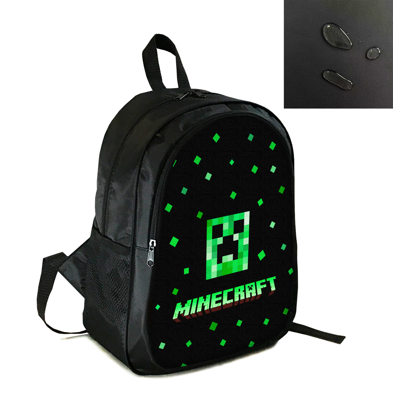 Рюкзак міський/шкільний 38×28см з принтом Minecraft Кріпер дитячий, підлітковий, спортивний (4159), фото 1