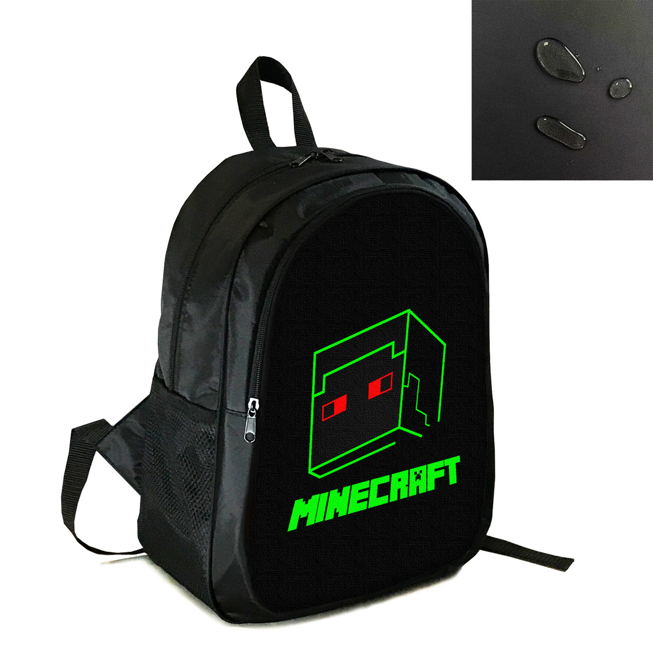 Рюкзак міський/шкільний 38×28см з принтом Minecraft Кріпер дитячий, підлітковий, спортивний (4170), фото 1