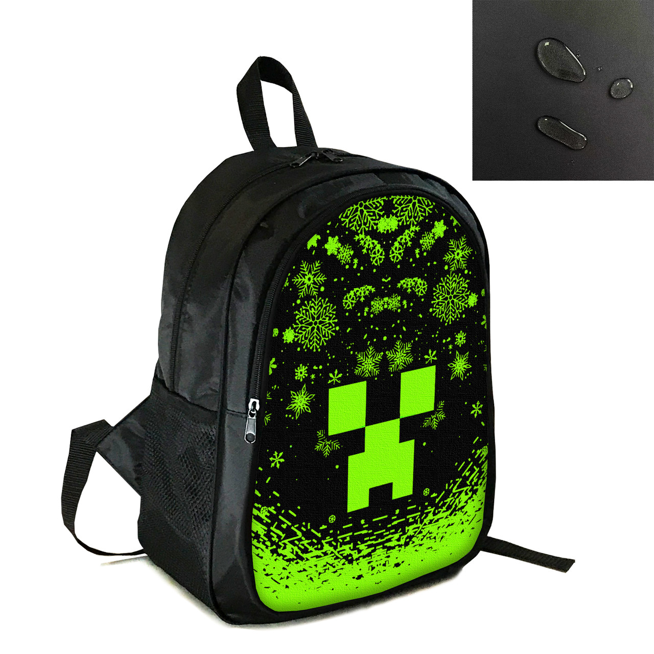 Рюкзак міський/шкільний 38×28см з принтом Minecraft Кріпер дитячий, підлітковий, спортивний (4171), фото 1