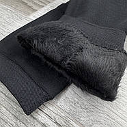 Лосини жіночі термо безшовні поліамід на хутрі Ira, розмір 3XL-4XL, чорні, 2005, фото 2