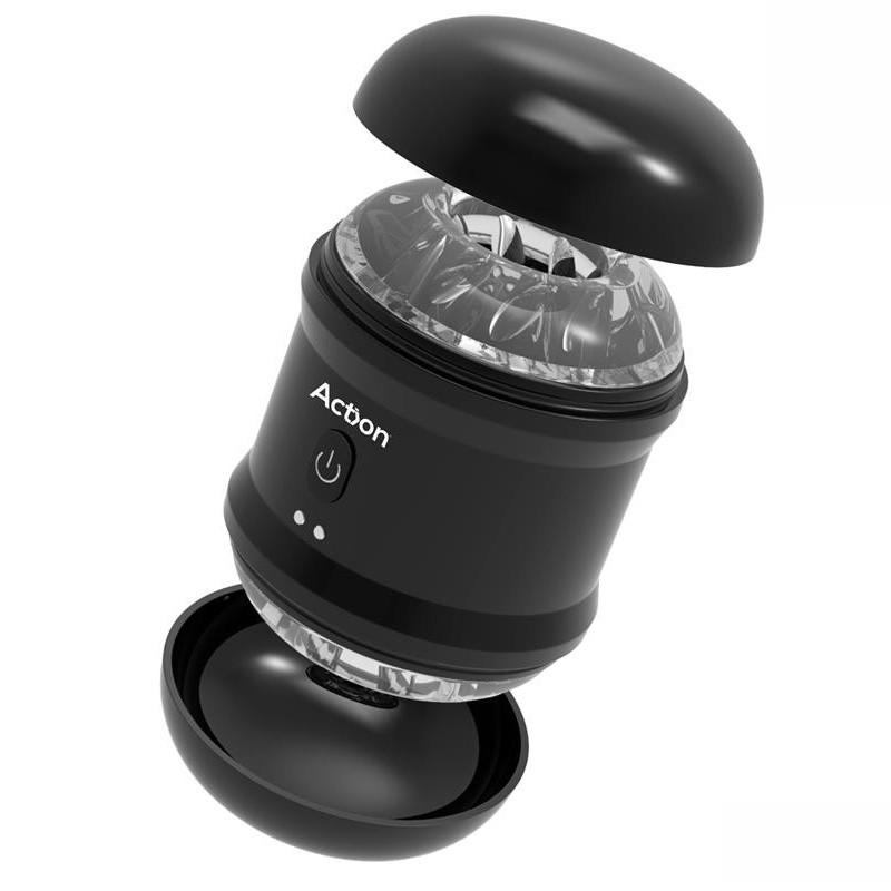 Двосторонній вібруючий мастурбатор компактний з 10 режимами вібрації, водонепроникний, на магнітній зарядці, фото 1