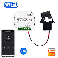 Wi-Fi Лічильник електроенергії на 80A Tuya Smart Life на 1 фазу