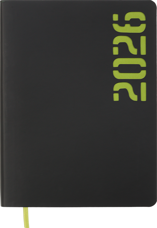 Щоденник датований 2026 (A5, гнучка обкладинка, салатовий) Buromax Neon BM.21153-08
