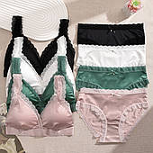 Атласний комплект білизни Finetoo з бюстгальтера та трусиків