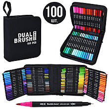 Набір двосторонніх маркерів "Dual brush pens" (100 кольорів) арт. MK 5766-100