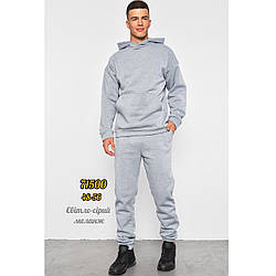 Чоловічий теплий костюм світло сірого кольору "Меланж" Розміри: 48,50,52,54,56 (31137-6)