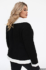 Дублянка-косуха жіноча замш на хутрі 054, від 48 по 58р., фото 5