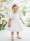 Святкова пишна біла сукня з фатином і бантом для дівчаток 86-110р, фото 2