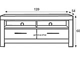 Тумба РТВ RTV_2S/6/14 Герман (БРВ Україна) дуб стірлінг 1380х600х540 мм, фото 4