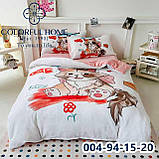 Велюрова постільна білизна полуторний комплект із ведмедиками, фото 3