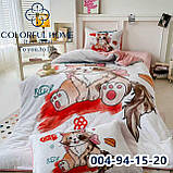 Велюрова постільна білизна полуторний комплект із ведмедиками, фото 4