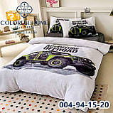 Велюрова постільна білизна полуторний комплект із ведмедиками, фото 9